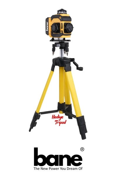 Tripod Hediyeli Dijital Göstergeli 16 Köşeli 360 Derece Kumandalı Çizgi Hizalama Lazer Seviye Cihazı - 2