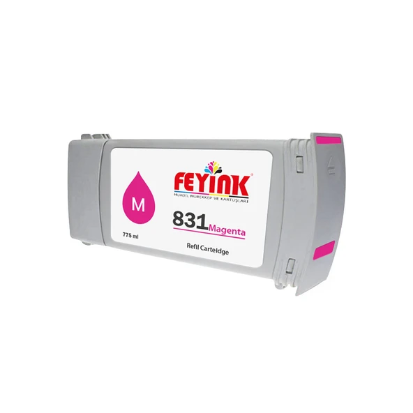 Feyink Hp Latex 831C Magenta (M) Orijinal Mürekkep Dolumlu Feyink Kartuş 775ml ürün görseli