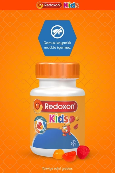 REDOXON Kids 60 Çiğnenebilir Gummy I Çocuklar Için C Vitamini, D Vitamini Ve Çinko Içeren Takviye - Resim 5