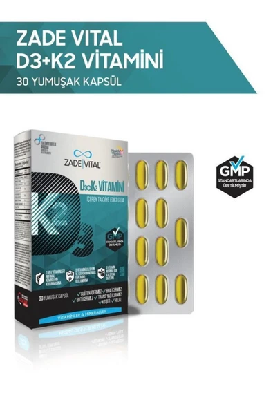 ZADE VİTAL D3 K2 Vitamini 30 Kapsül - Resim 4