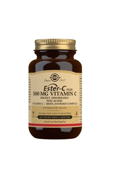 SOLGAR Ester-c Plus 500 Mg Vitamin C 100 Kapsül