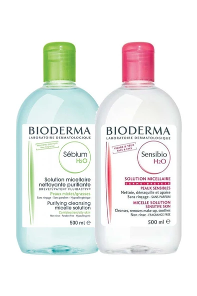 BİODERMA Sebium H2O 500ml + Bioderma Sensibio H2O 500ml 9900000038511