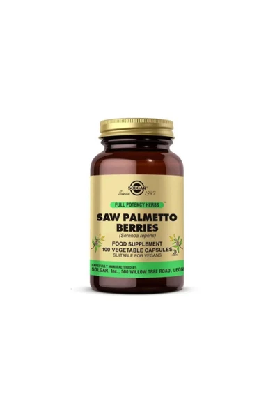 SOLGAR Saw Palmetto Berries 100 Kapsül