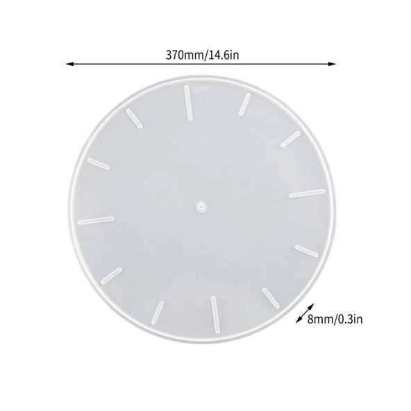 Epoksi Silikon Kalıp Delik Rakamlı Yuvarlak Saat Kalıbı 37 CM - Resim 6