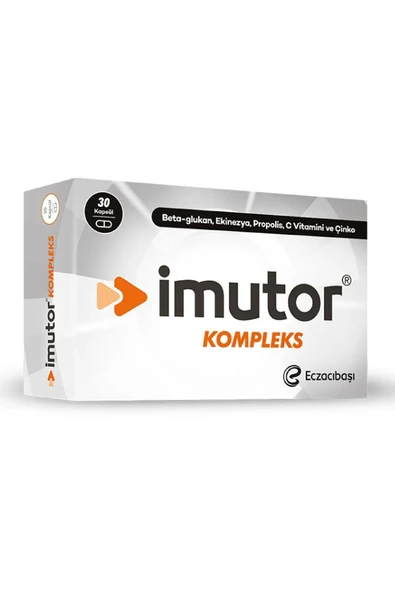 IMUTOR Kompleks 30 Kapsül - Beta Glukan, Ekinezya, Propolis, C Vitamini, Çinko - 4
