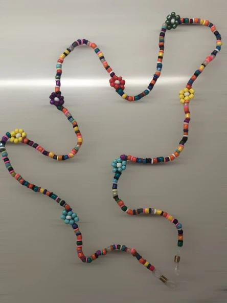 ÇİÇEK MODELLİ GÖZLÜK İPİ GÖZLÜK ASKISI - 3