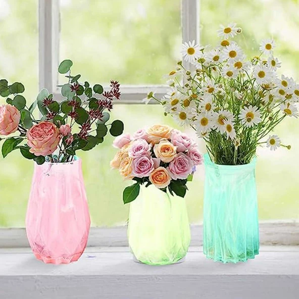 Epoksi Reçine Silikon Kalıp Vazo Kalıbı Beton Taş Tozu Vazo Mumluk Kalıbı 10.5X6.5 CM - Resim 3