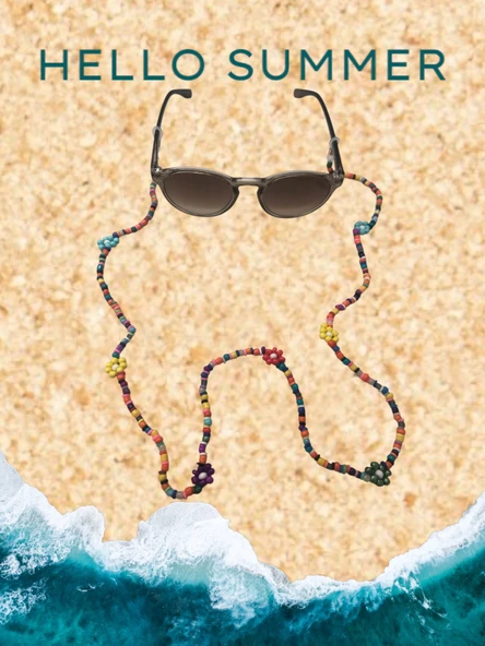 ÇİÇEK MODELLİ GÖZLÜK İPİ GÖZLÜK ASKISI - 2