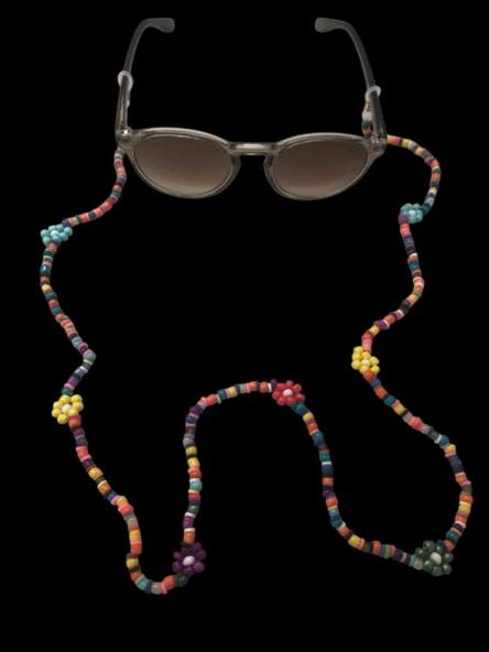 ÇİÇEK MODELLİ GÖZLÜK İPİ GÖZLÜK ASKISI - 4