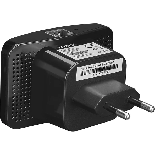 EVEREST EWR-N300 2.4GHZ 300MBPS 1XWAN/LAN PORT DAHİLİ ANTENLİ REPEATER+AP KABLOSUZ MENZİL GENİŞLETİC - 2