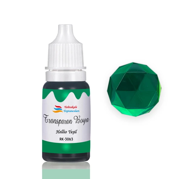 Epoksi Reçine Transparan Boya Pigment Şeffaf Epoksi Boyası 20 ML  Hellio Yeşil - 3063