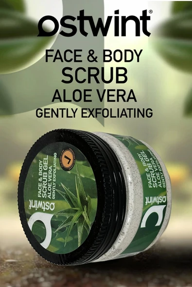Ostwint Yüz Ve Vücut Peeling Scrub Aloe Vera 300ml Cilt Temizleyici Pürüssüzleştirici Dolaşımı Hızlandırıcı - Resim 5