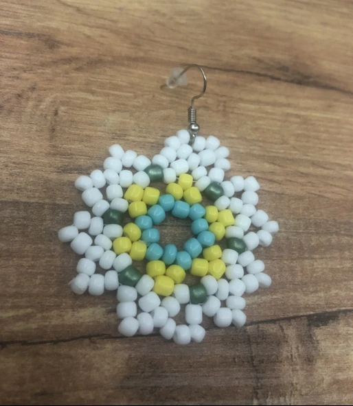 YILDIZ MODEL İŞLEME BONCUK KÜPE - 2