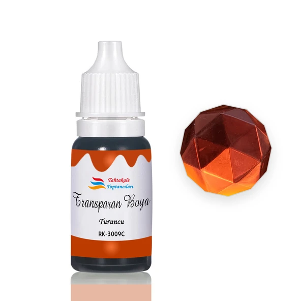 Epoksi Reçine Transparan Boya Pigment Şeffaf Epoksi Boyası 20 ML  Turuncu - 3009C
