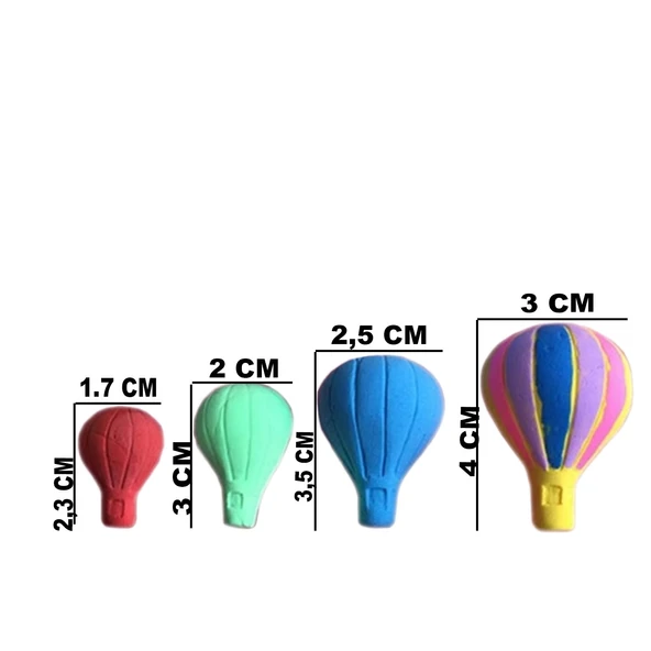 Dört Boy Uçan Balon Silikon Kalıp 4 lü - 2