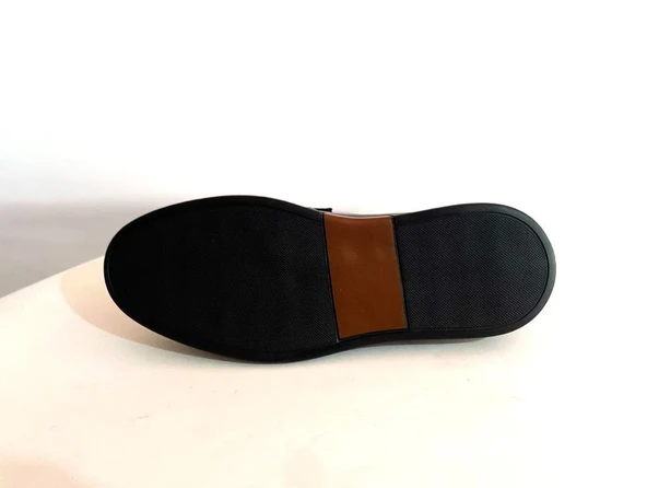 Erkek  Loafer Ayakkabı Deri Kum Süet Ve Rugan Siyah Loafer Ayakkabı - 5
