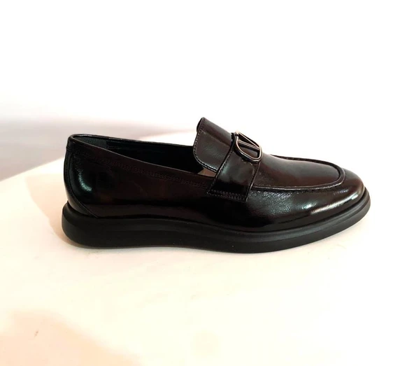 Erkek  Loafer Ayakkabı Deri Kum Süet Ve Rugan Siyah Loafer Ayakkabı - 3
