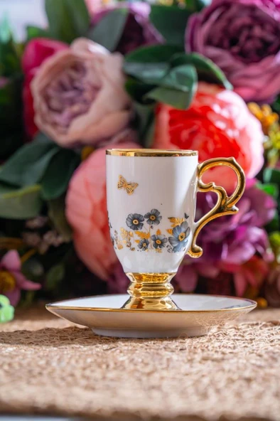 Acar KAI-07518 Parlin Siyah 6lı Kahve Fincan Takımı - 3