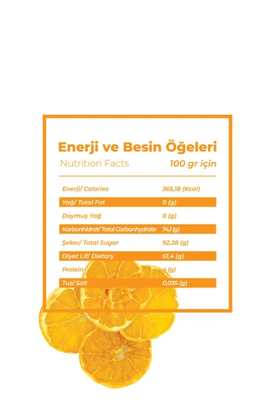 Anamour Natural Kabuksuz Portakal Kurusu - Cips Portakal (Şekersiz) - Kuru Meyve Kıtırı 25 Gram - 3