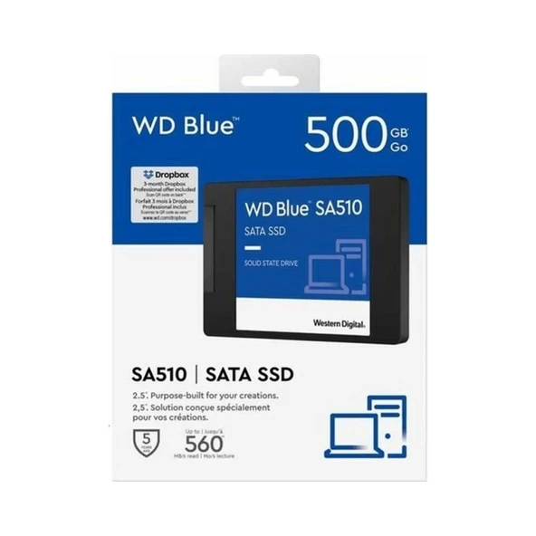 WD Blue 500 GB SA510 3D NAND Sata 2.5 560MB/530MB/s WDS500G3B0A SSD Disk - 4