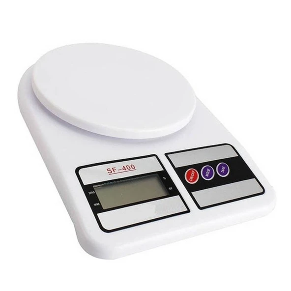 Plastik Dijital Hassas Terazi LCD Ekran Pilli Maksimum 10 kg Tartım Mutfak Tartısı Ölçüm Pil Dahil - 4