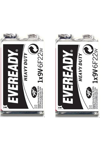 Energizer Eveready HD 9 Volt SHP1 (2 Adet) skt: 2025