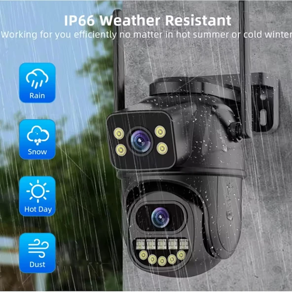 CMR64 Kablosuz güvenlik IP kamera 4K 8MP HD çift Lens Hareket Algılayıcı Akıllı Sensörlü Güvenlik Kamerası - 3
