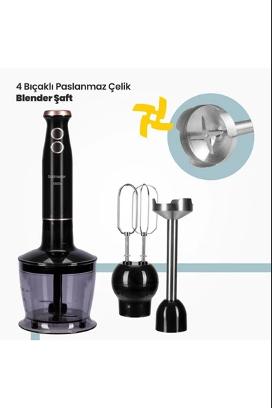Bestblend 1500 Watt 4 Bıçaklı Paslanmaz 3 In 1 Blender Seti Gm7271 - 3