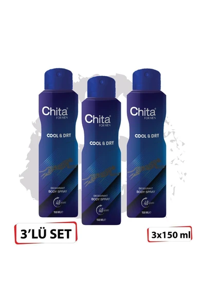 Chita CHİTA DEODORANT 150 ML COOL&DRY*3