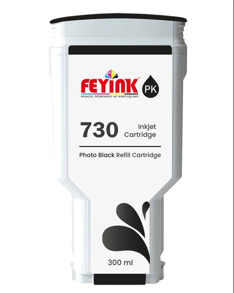 Feyink HP 730 Photo Black (PK) Orijinal Mürekkep Dolumlu Feyink Kartuş 300 ml Fotoğraf Siyahı ürün görseli