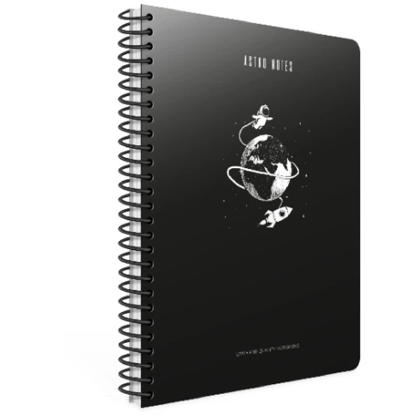 Gıpta Astro Notes Karton Kapak Spiralli Not Defteri A6 80 Yaprak Kareli (6089) - 2