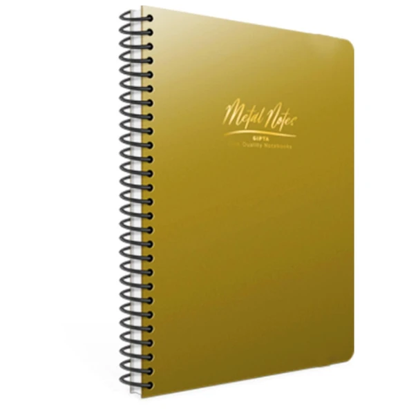 Gıpta Metal Notes Plastik Kapak Spiralli Not Defteri A6 80 Yaprak Kareli (5543) - 2