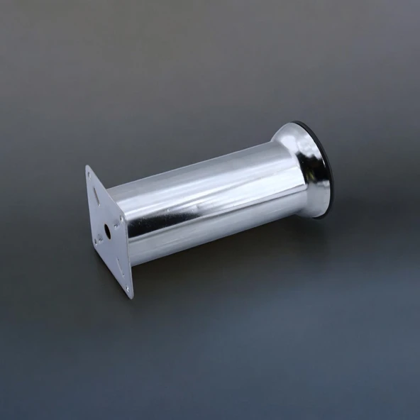 (8 ADET) Metal Krom 15 cm Baza Mobilya Koltuk Kanepe Yatak Çekyat Destek Yükseltme Ayağı Ayakları - 8