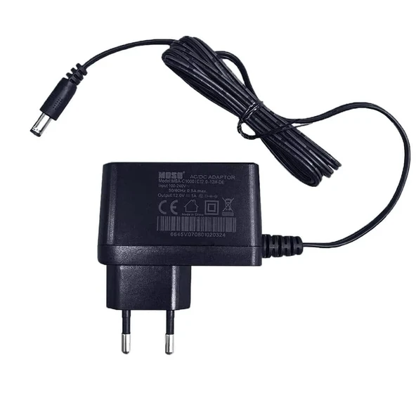 Moso 12V 1A Modem ve Arduino Uyumlu Plastik Kasa Priz Tipi Adaptör MSP-C1000IC12.0-12W-DE