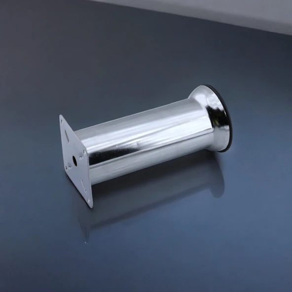 (8 ADET) Metal Krom 15 cm Baza Mobilya Koltuk Kanepe Yatak Çekyat Destek Yükseltme Ayağı Ayakları - 7
