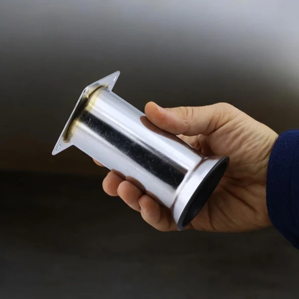 (8 ADET) Metal Krom 12 cm Baza Mobilya Koltuk Kanepe Yatak Çekyat Destek Yükseltme Ayağı Ayakları - 6