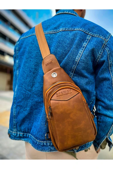 CNT008 Cilt Deri Erkek Omuz Çantası TABA - 4