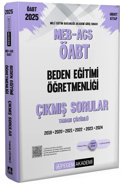 Pegem 2025 ÖABT MEB-AGS Beden Eğitimi Öğretmenliği Çıkmış Sorular Çözümlü Pegem Yayınları
