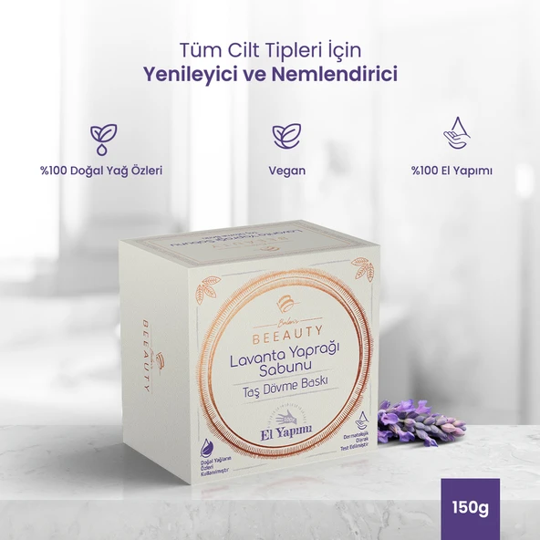 Taş Dövme Sabun Lavanta Yaprağı * 150 gr - Resim 1