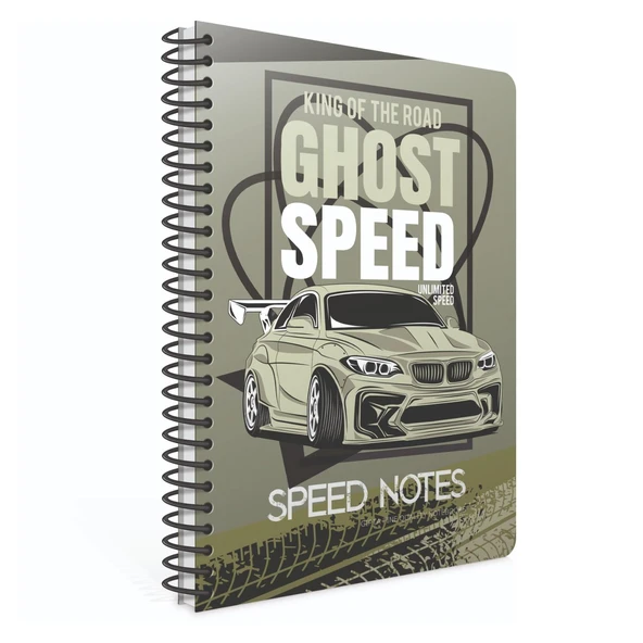 Gıpta Speed Karton Kapak Spiralli Not Defteri A6 48 Yaprak Çizgili (5681) - 3