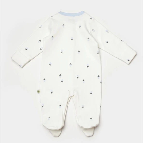 Bibaby Biorganic Love Floral Bebek Tulum 60791 Ekru Lila
