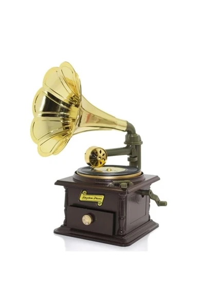 ATÖLYEEVİ Gramafon Müzik Kutusu