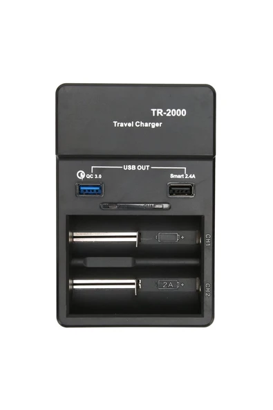 THEBESTNZM TR-2000 UNİVERSAL AA/AAA/18650/14500/123A AKILLI İKİLİ PİL ŞARJ CİHAZI ALETİ