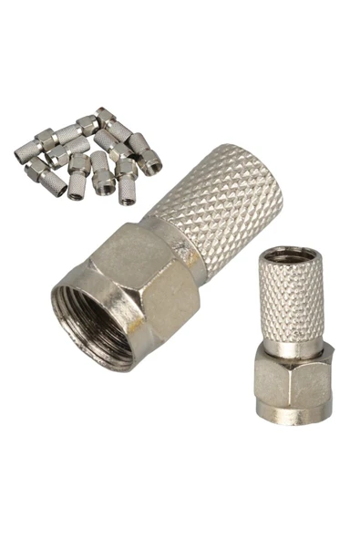MAGNESİA HERZ HF-02 RG6/U6 22 MM SİYAH CONTALI F KONNEKTÖR (100LÜ POŞET)