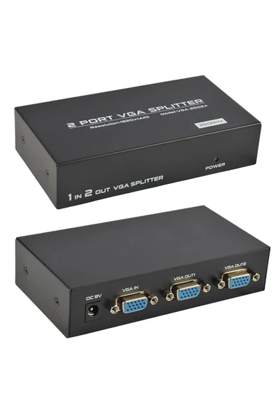 NAZENİNSTOĞU PM-2502A 2 PORT 250 MHZ 1920X1440 VGA SPLITTER DAĞITICI