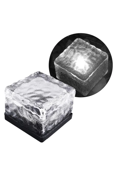 BOL ÇEŞİT BURADA Powermaster Pm-21645 Solar Ledli Beyaz Tuğla Görünümlü Bahçe Dekorasyon Aydınlatma