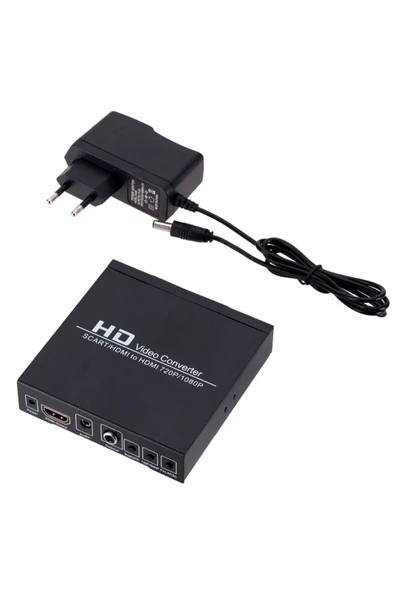 HAYAL OYUNCAK ATÖLYESİ PM-14366 ADAPTÖRLÜ SCART-HDMI TO HDMI ÇEVİRİCİ DÖNÜŞTÜRÜCÜ KONVERTÖR