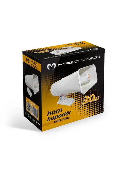 ALİ THE STEREO Magıcvoıce Mv-908 30 Watt 8 Ohm Plastik Horn Hoparlör (4172)