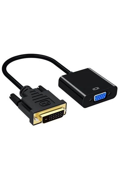 SHOPZUM PM-18636 DVI-D 24+1 ERKEK TO VGA DİŞİ ÇEVİRİCİ ADAPTÖR KABLO DVI TO VGA ADAPTÖR