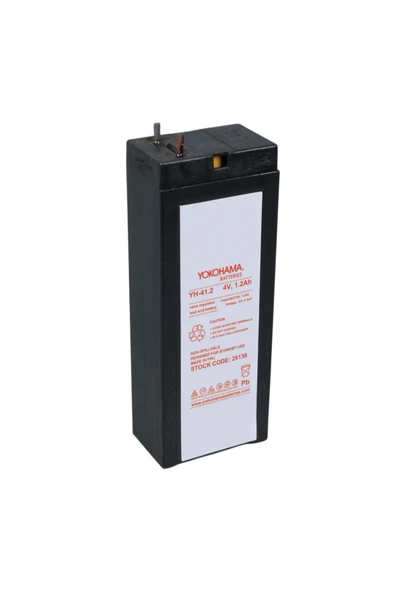 HEPTA COLLECTİON YOKOHAMA YH-41.2 4 VOLT - 1.2 AMPER KURU AKÜ  (35.2 X 22 X 91 MM)